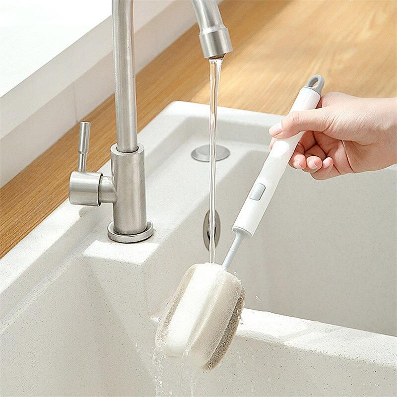Abnehmbarer schwamm, babybecher-flaschenbürste, küchenreinigungswerkzeug, flaschenreinigungsbürste, goupillon escovas de garrafa