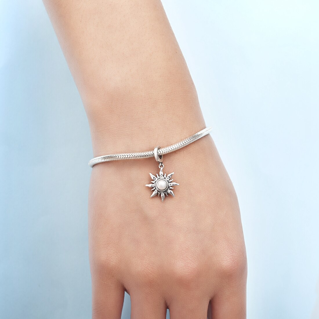 Jiayiqi Zilver En Goud Zon Bedels 925 Sterling Zilver Wit Cz Kralen Fit Vrouwen Originele Charms Armband Diy Sieraden