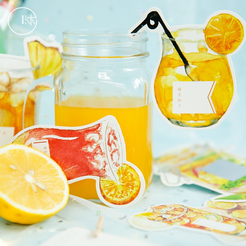 28 ark/set sommar juice drink form vykort gratulationskort födelsedagskort meddelande kort brevpapper