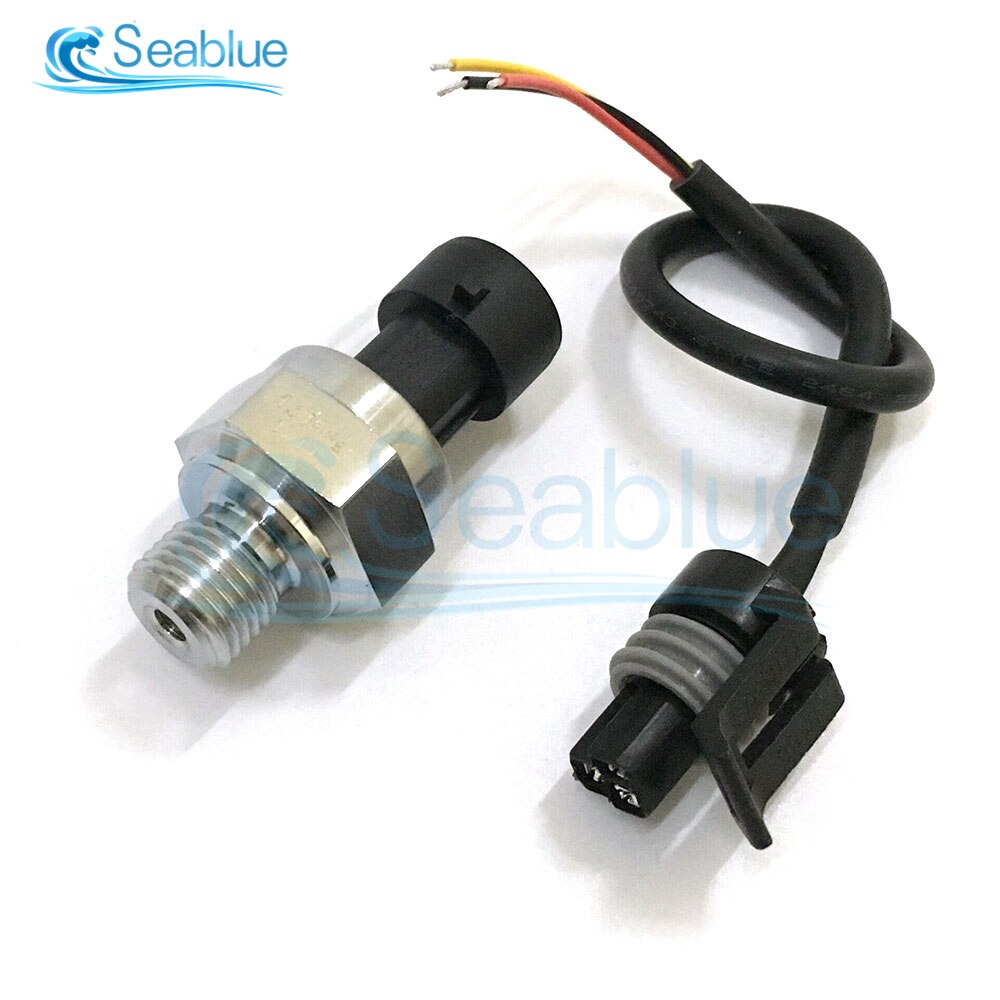 Dc 5v g1/4 tryksensor transmitter tryktransducer 1.2 mpa 174 psi til vand gas luft olie brændstof bil rustfrit stål kontakt
