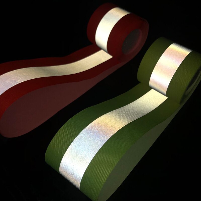50mm szerokość fluorescencyjna/fluorescencyjna pomarańczowa żółta taśma ostrzegawcza na odzież ochronna robić szycia