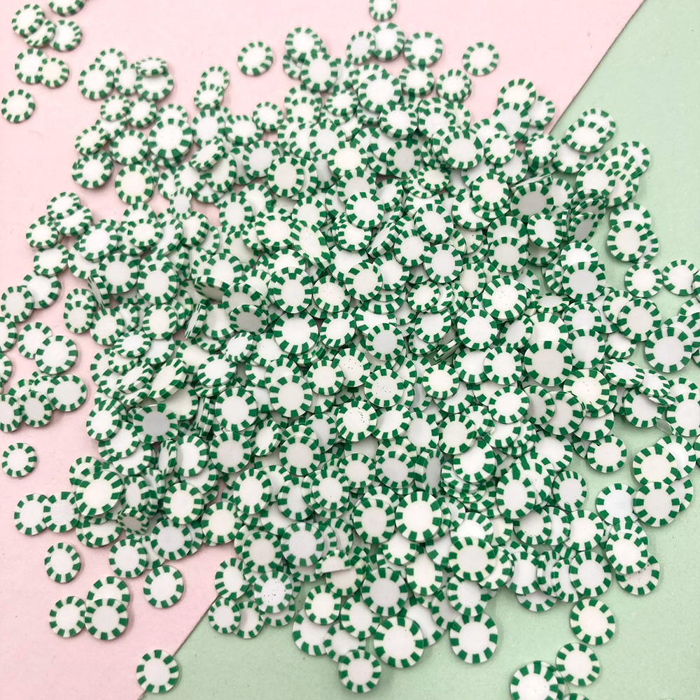 100g Mixed Christmas Candy Clay Sprinkles for Crafts Making Decoration DIY Slimes Filling Tiny Klei Mud Particle Accessories: green