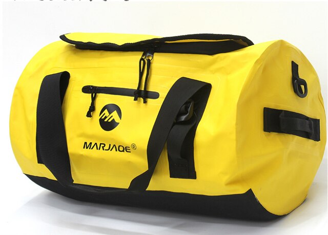 30L Large capacity Upstream Waterproof bag Outdoor Swim Camping Water River Navigator Sailing Fishing Dry Storage Roof: Yellow