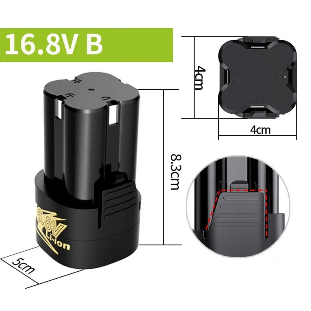 16.8V 8000mAh Universal Rechargeable Lithium Battery for Electric Shear Electric Drill Electric Wrench Power Tools Battery