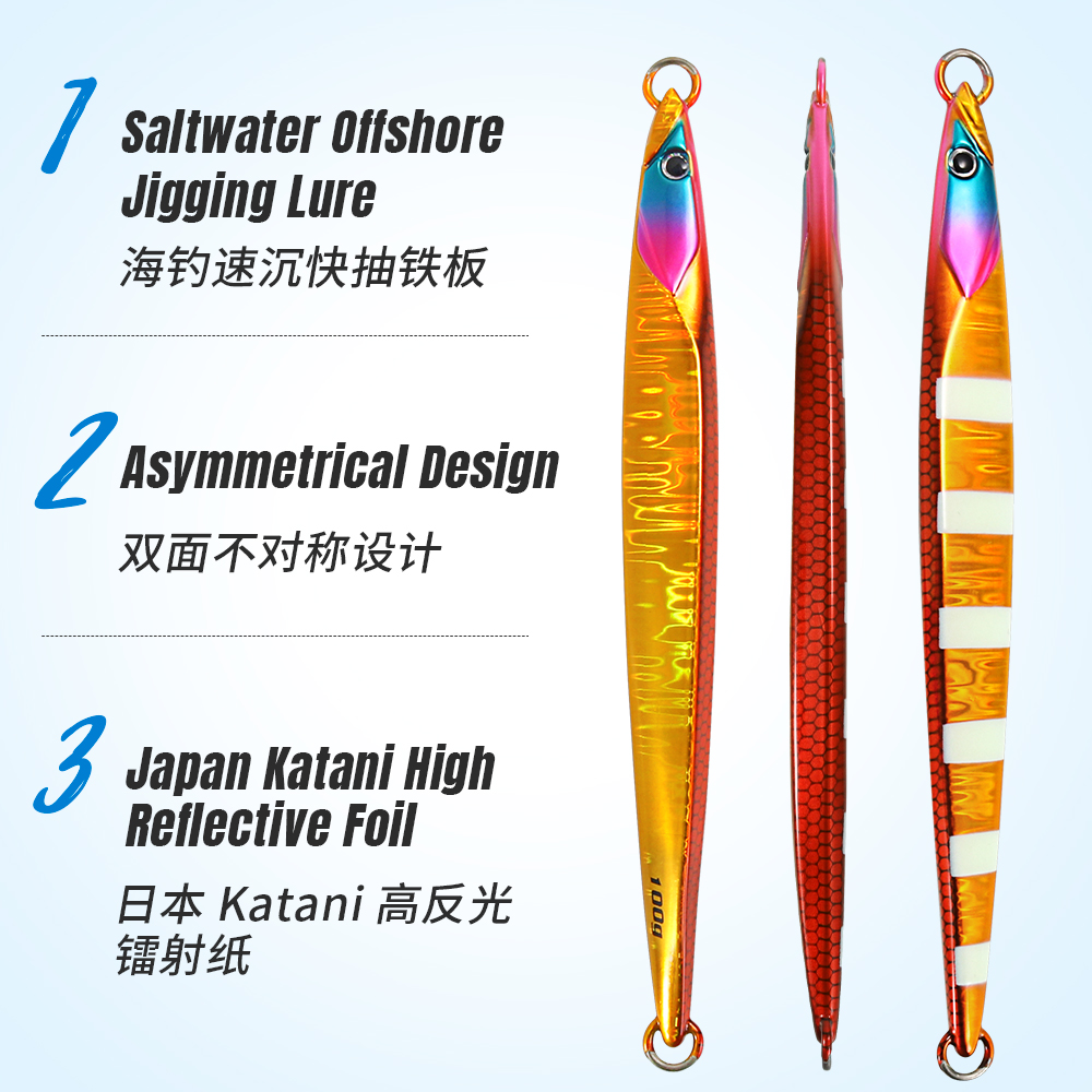 JIGGING PRO 100g 120g 150g Vertical Jig Speed Metal Jig Asymmetrical Jigging Lure Saltwater Fishing Bait