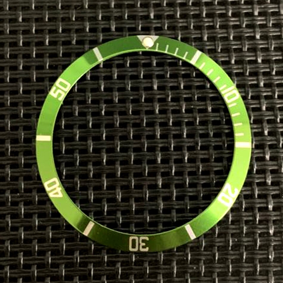 Accesorios para reloj bisel de aluminio diámetro exterior 36,5 diámetro interior 30,6mm HJ67: Verde