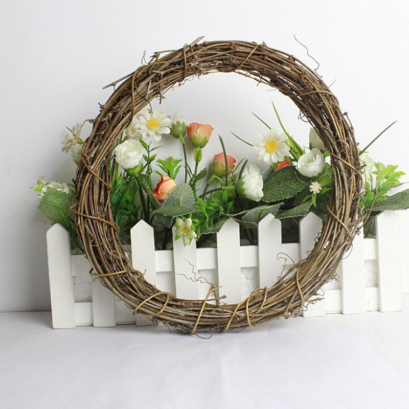 DIY Crafts Natural Grapevine Wreaths Garland Door Window Hanging Decor Dry rattan circle Festival Decor 20cm 30cm 40cm