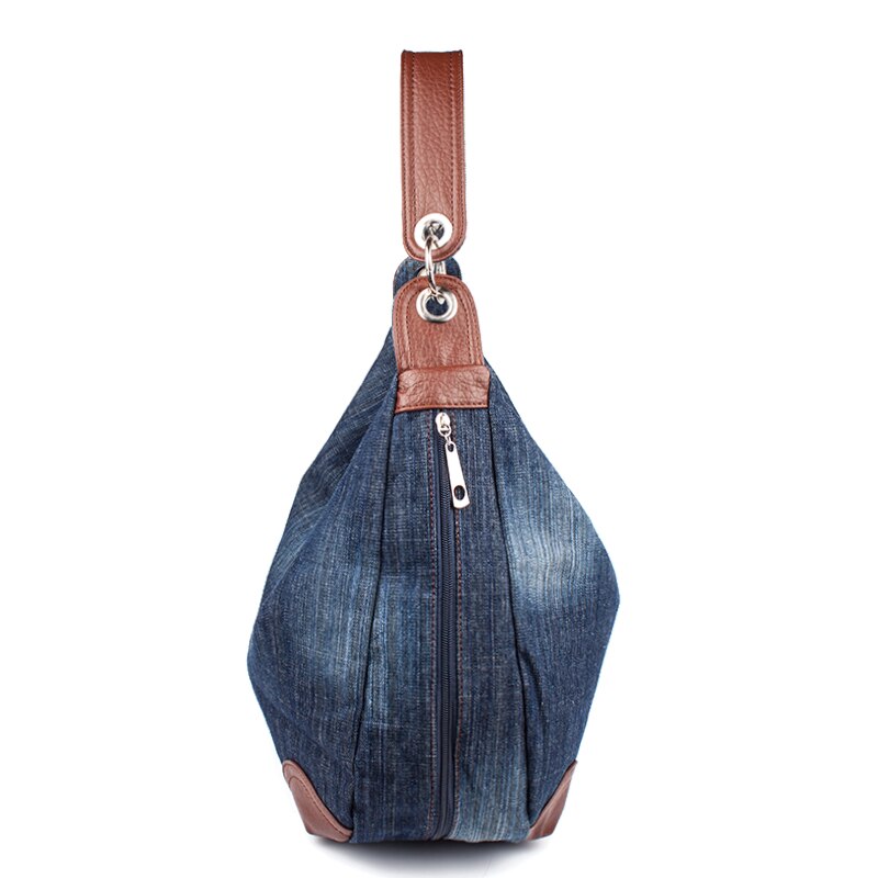 Wallike Denim Handbags Large Women Messenger Bags Purses Jean Bags Women Big Hobos Ladies Travel Hand Bags Tote Cross Body Bag