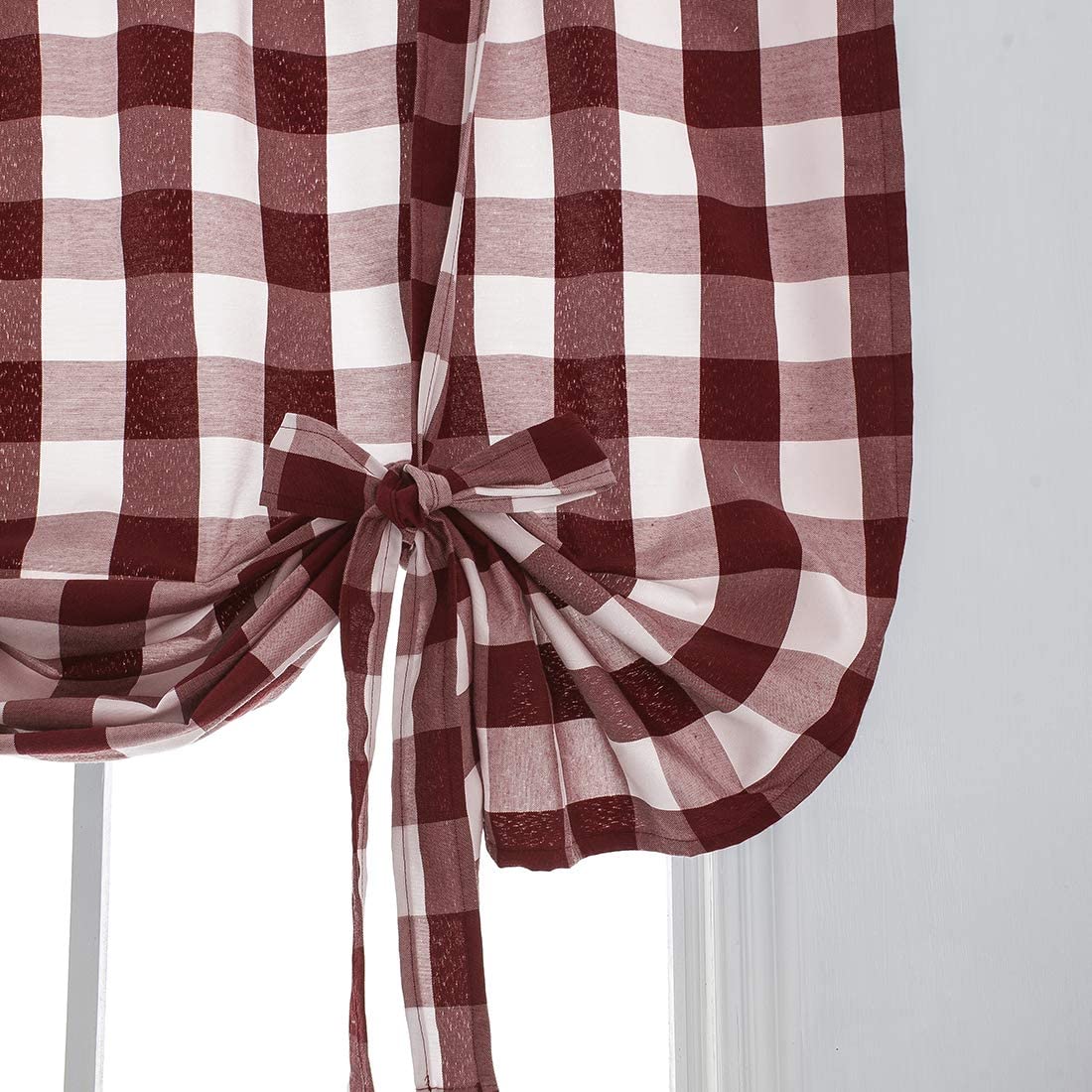 Nadruk w szkocką kratę żakardowe rolety rzymskie krótka zasłona z otworem regulowane rolety rzymskie zasłony zaciemniające robić kuchni pokojowej