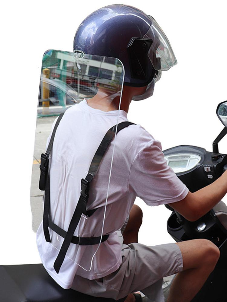 Automobile Protective Isolation Board Motorcycle Acrylic Barrier With Strap Transparent Portable Scooter Isolation Panel Shield