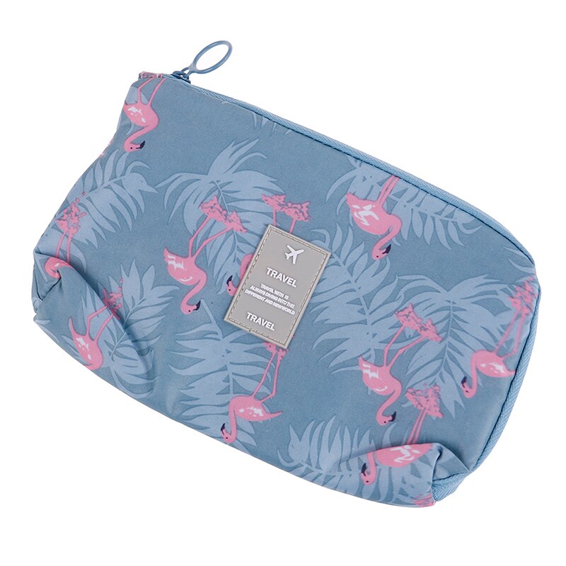 Estojo tipo necessaire para cosméticos, bolsa de viagem à prova d'água para maquiagem com flamingo: Flamingo Blue