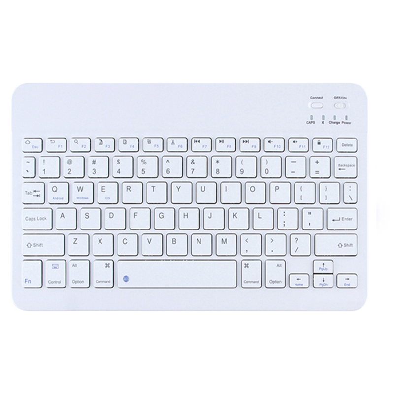 Wireless Keyboard and mouse Mini keyboard for tablet for ipad Tablet Wireless bluetooth keyboard For Android ios Windows Phone: white keyboard