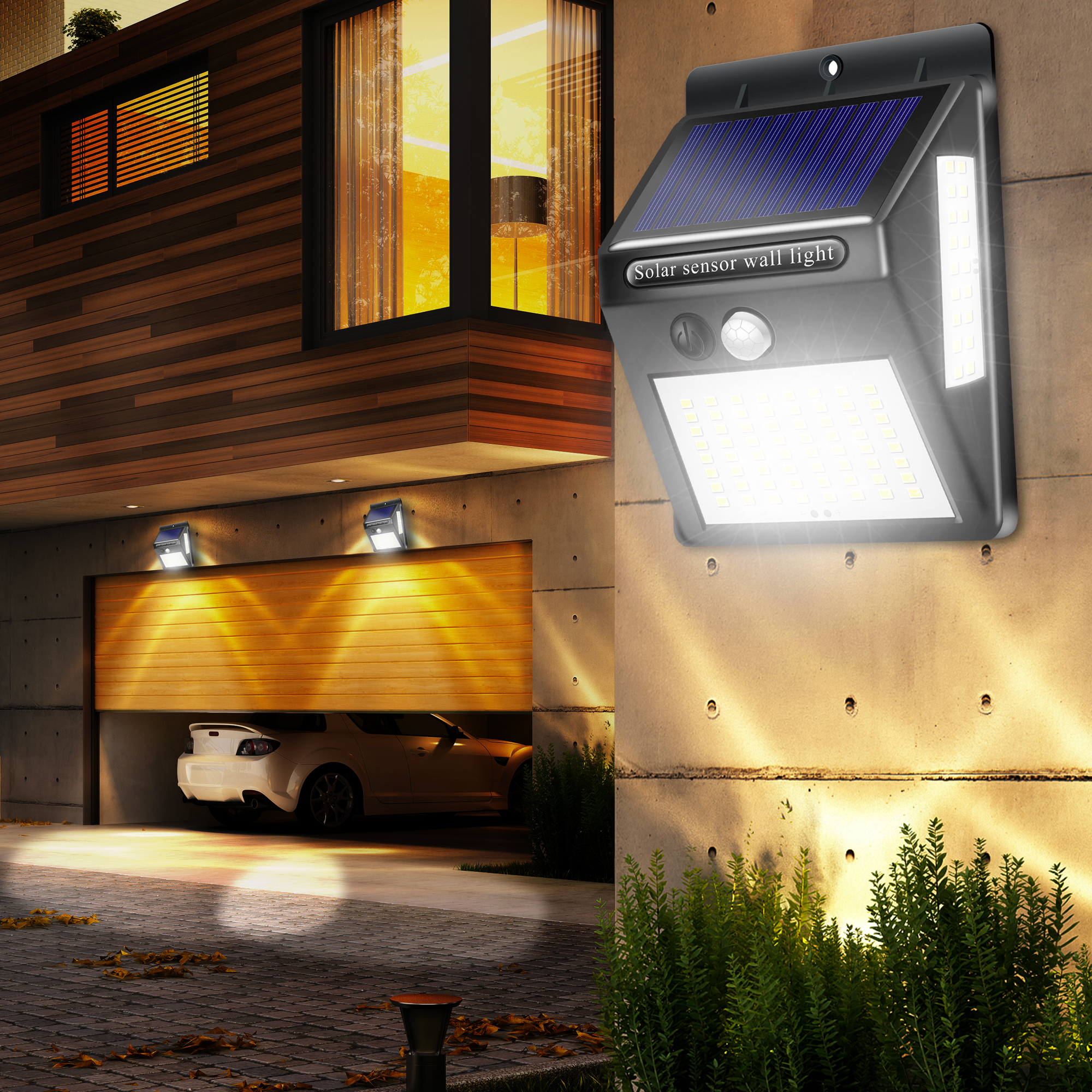 Inghoo 100LED solar licht wasserdichte solar motion sensor licht outdoor PRI garten lichter hof lichter super helligkeit wand licht