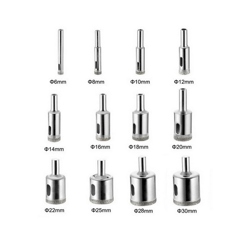 Bor hulsav boreværktøj keramisk galvaniseret boreværktøj keramisk glas marmor bor granit bor diamant: 8mm