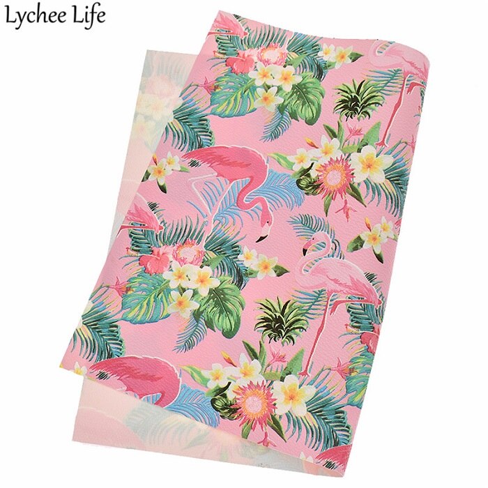 A4 flamingo læder stof farverigt pvc stof til gør-det-selv hjemmebeklædning syning stof tilbehør: 2