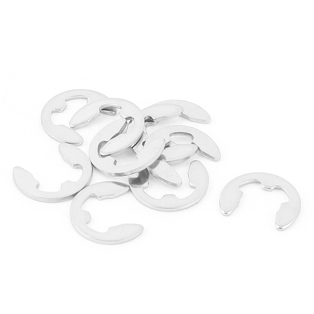 UXCELL 10Pcs 304 Stainless Steel Fastener External Retaining Ring E-Clip Circlip 7Mm