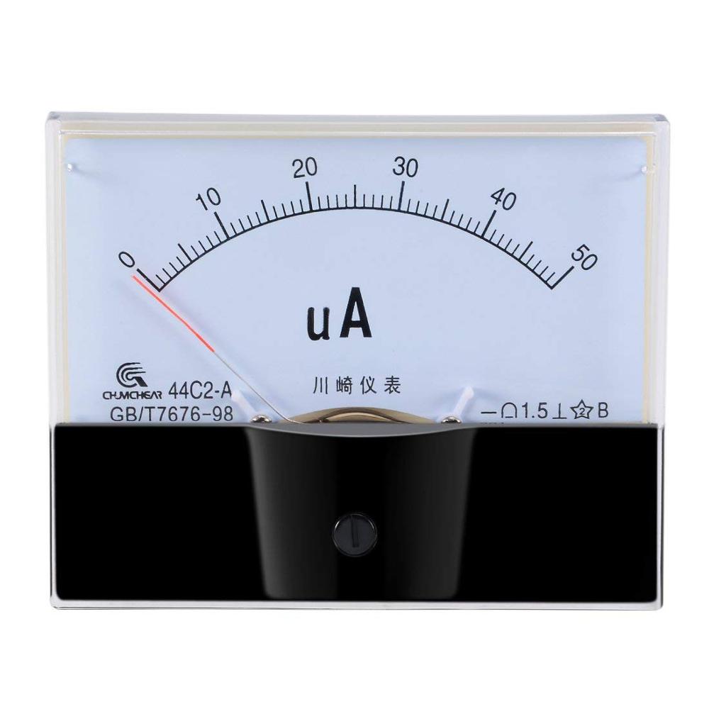 44C2-A DC 0-50uA 100uA 500uA Zeiger typ DC Mikro-Ampere Meter Klasse 1,5 Analog Amperemeter Tafel Meter Messgerät