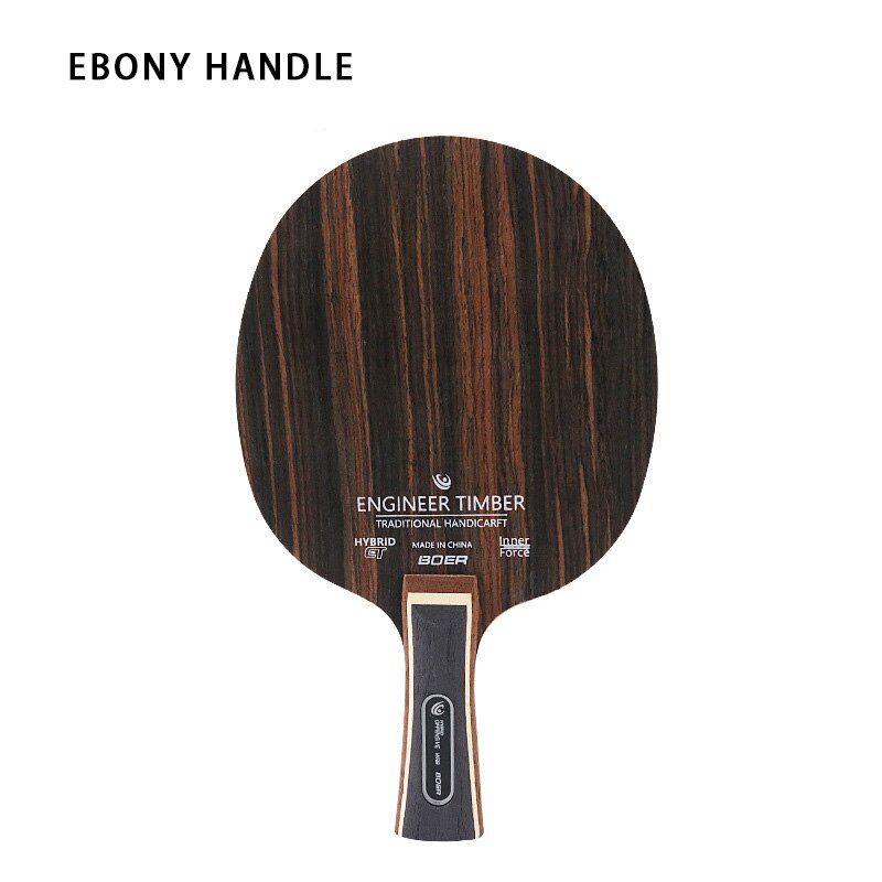 Pala de raqueta de tenis de mesa, 5 capas de madera + 2 capas de carbono, hoja de Ping Pong de alta velocidad para jugadores ofensivos de ataque rápido: long handle C