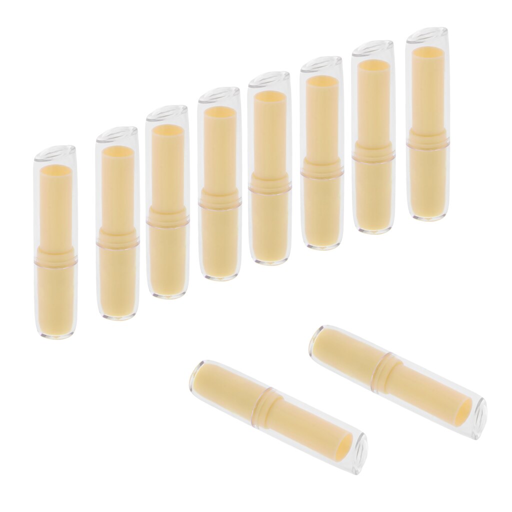 10 Pieces Empty Lipstick Tubes DIY Lip Balm Tube Home DIY Cosmetic Tubes: Yellow