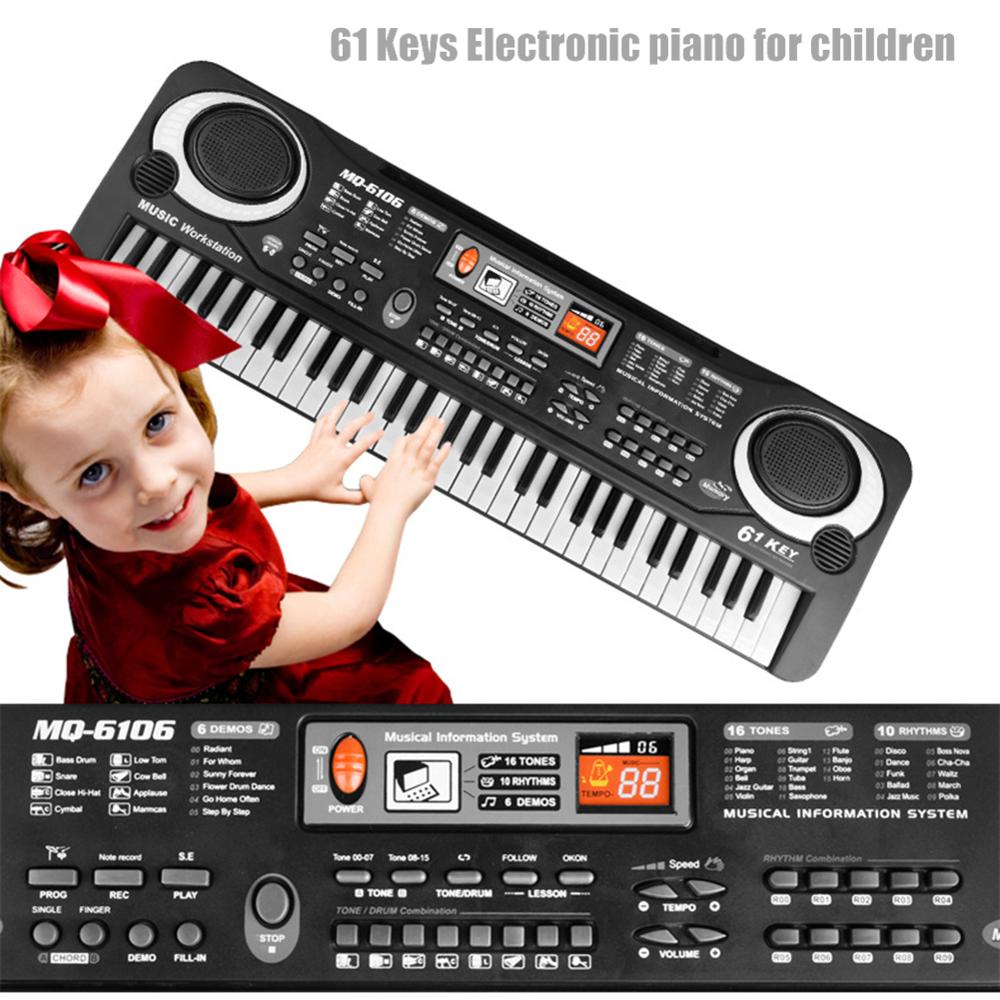 61-Key Digital Electric Piano Keyboard Portable Multi-Functional Keyboard with Microphone Music Keyboard Electric Keyboard