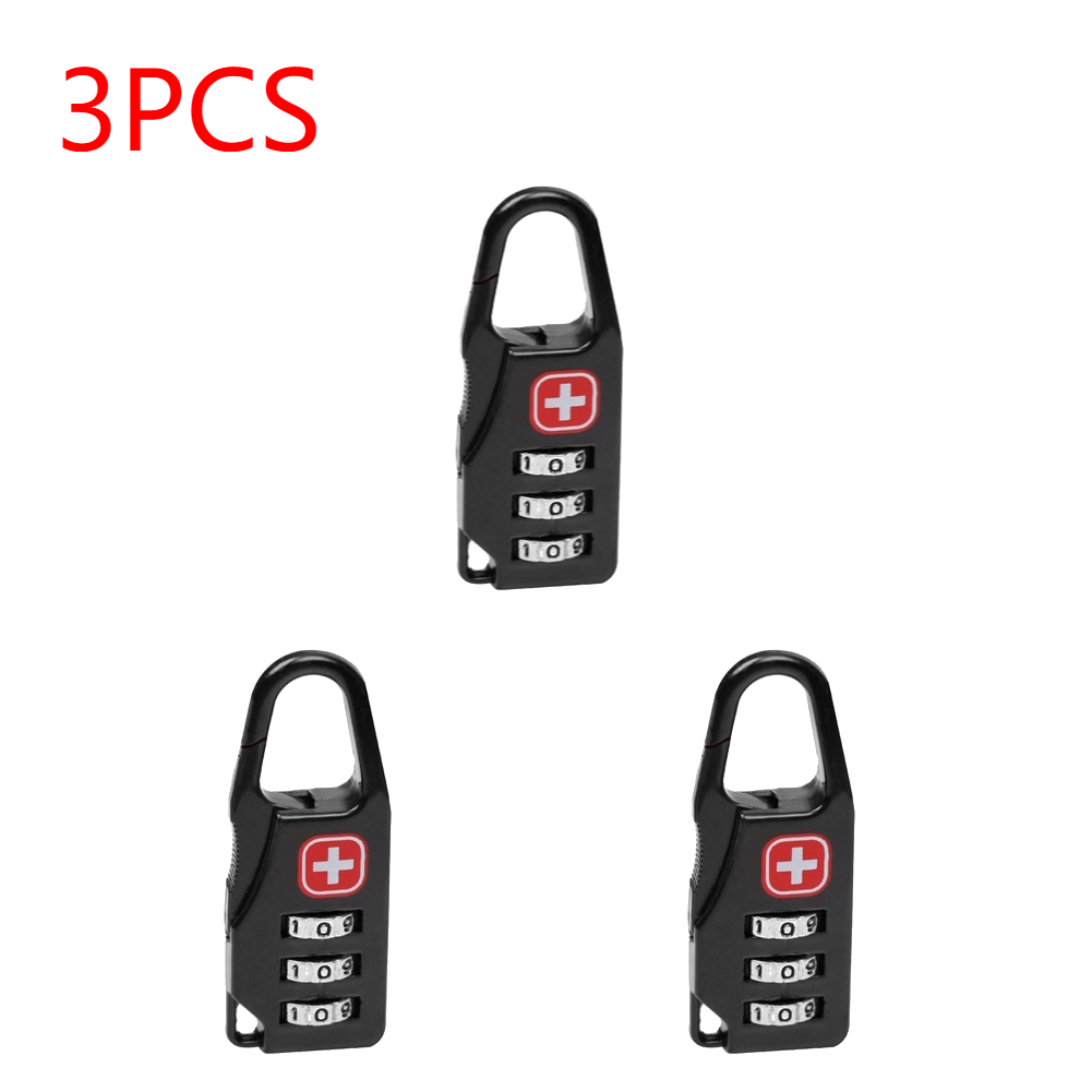 Outdoor Backpack Handbag Zipper Lock Anti Theft Portable Mini Combination Code Number Lock for Travel Backpack Accessories: Blue