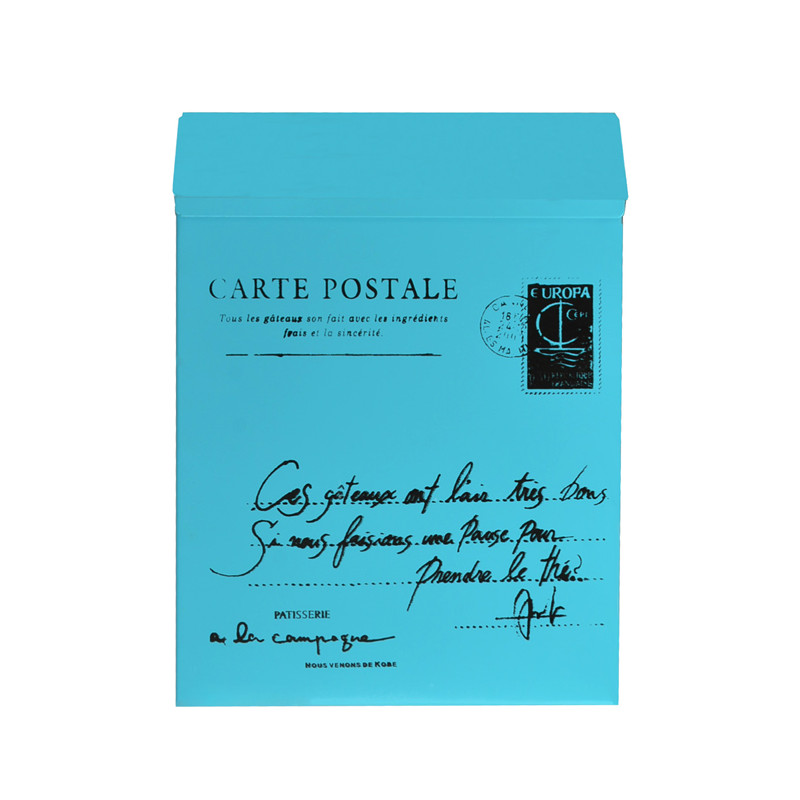 Buzón Pastoral de Retro americano para montar en la pared, moderno cubo, cajas de periódicos, buzón de Metal, buzón postal, decoración de jardín