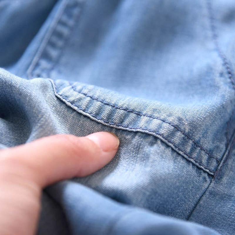 Summer Kids Boys Jeans Loose Capris Children Denim Mid Pants Baby Boy Knee Length Cowboy Trousers Clothing P33