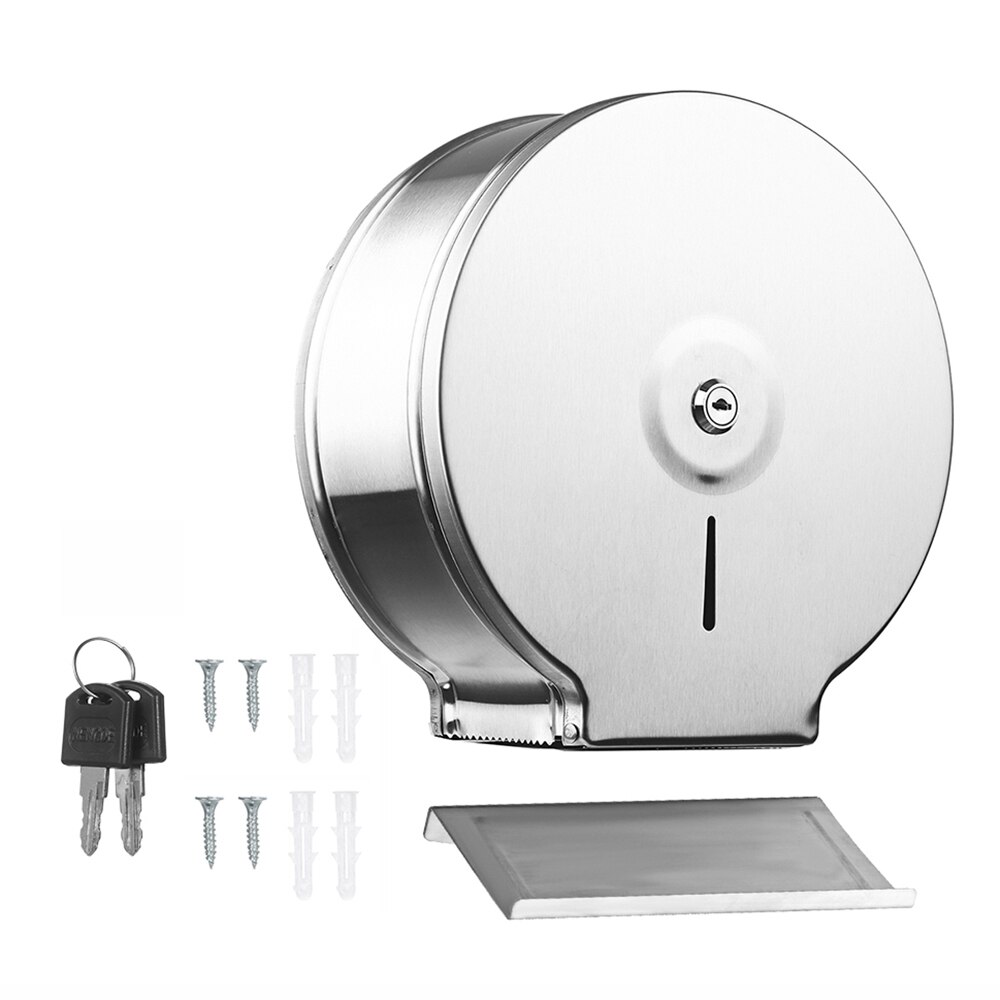 Wall Mounted Bathroom Tissue Dispenser Stainless Steel Tissue Box Holder for Multifold Paper Towels with Safety Lock for Toilet