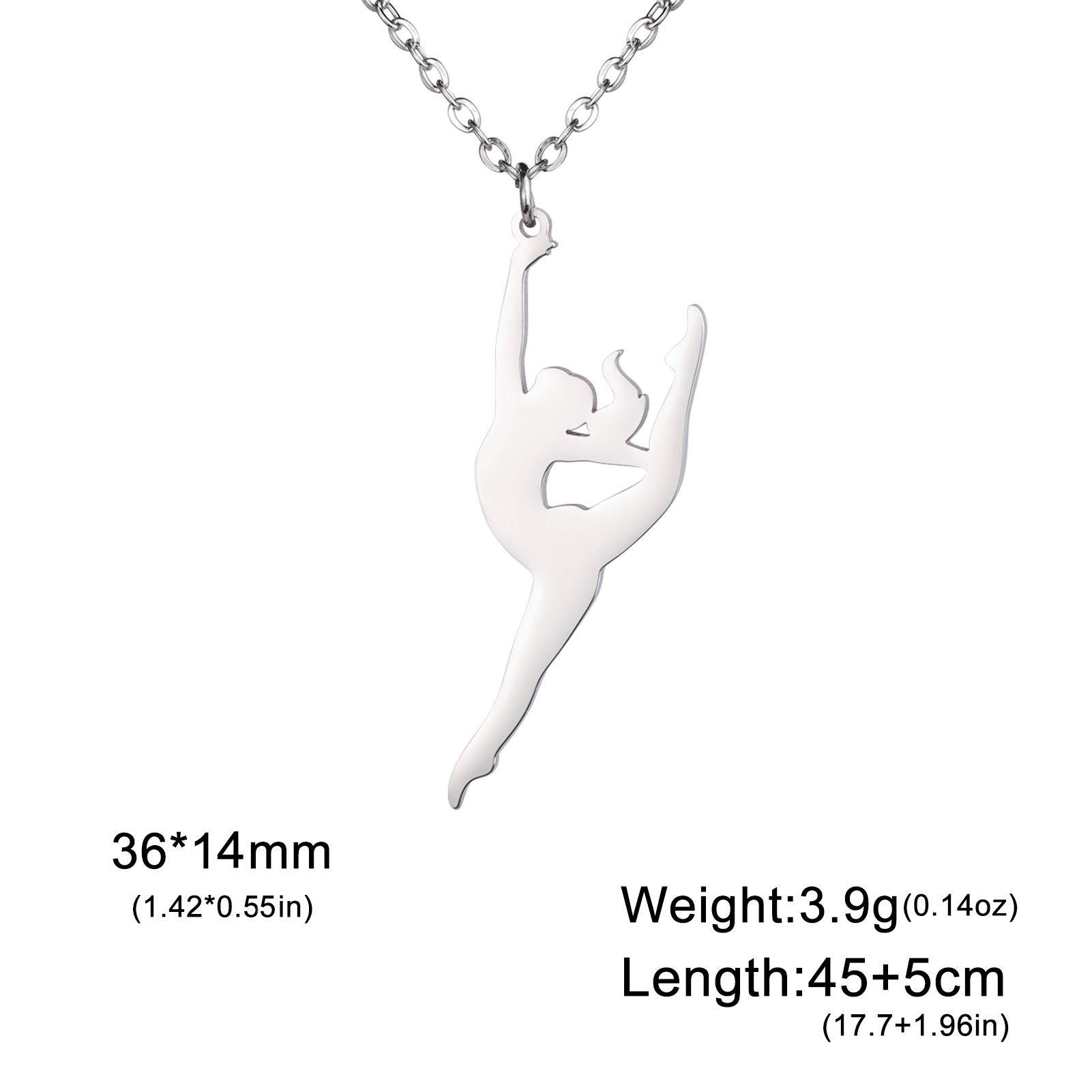 Teamer Gymnastics Necklace for Women Girls Sports Pendant Stainless Steel Jewelry Dancer Gymnast Birthday: Rust Red