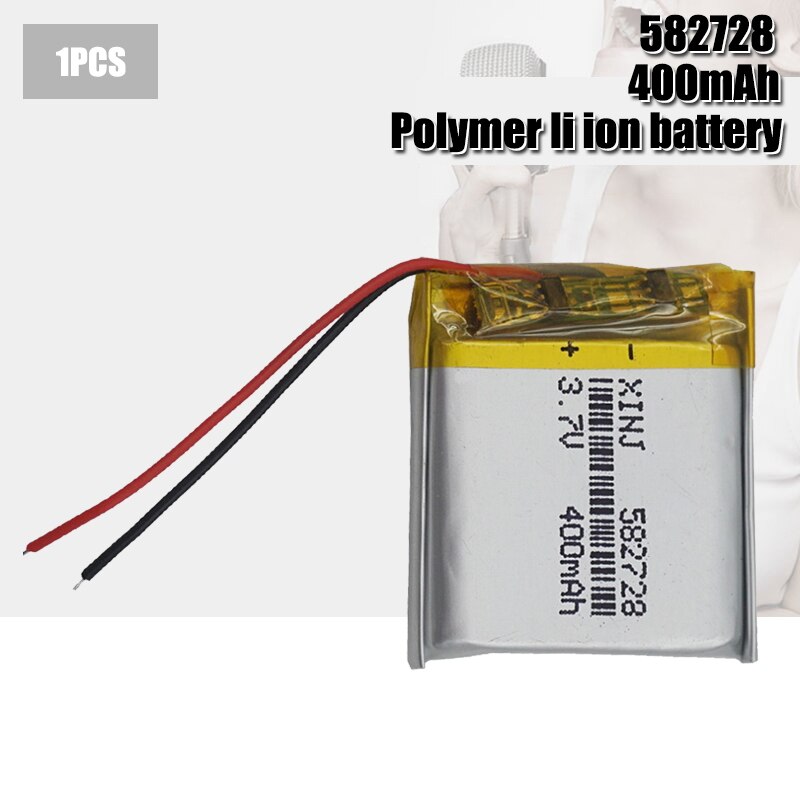 Batteria ricaricabile del polimero del litio delle cellule 3.7 582728 mah di 400 V Lipo per le lampade principali cuffia avricolare di Bluetooth del taccuino di MP3 MP4 MP5 GPS PDA: 1PCS