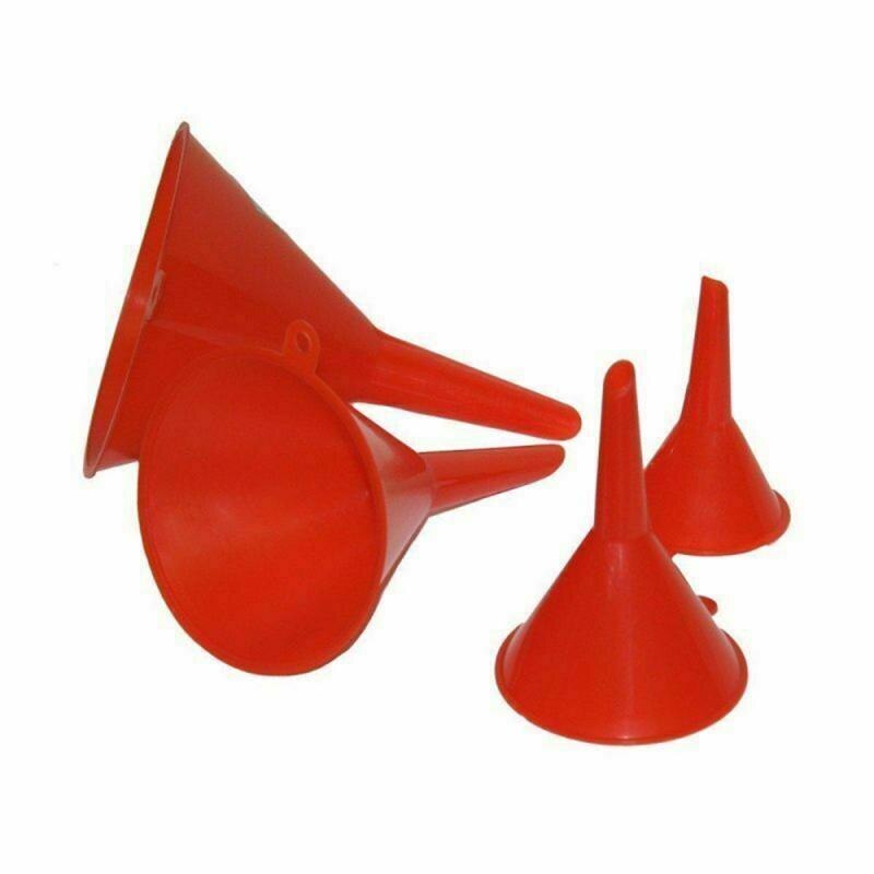 4pcs Set Multi Use Plastic Funnel Oil Filling Funnel household kitch Liquid Petrol Funnel Kits Red household kitch