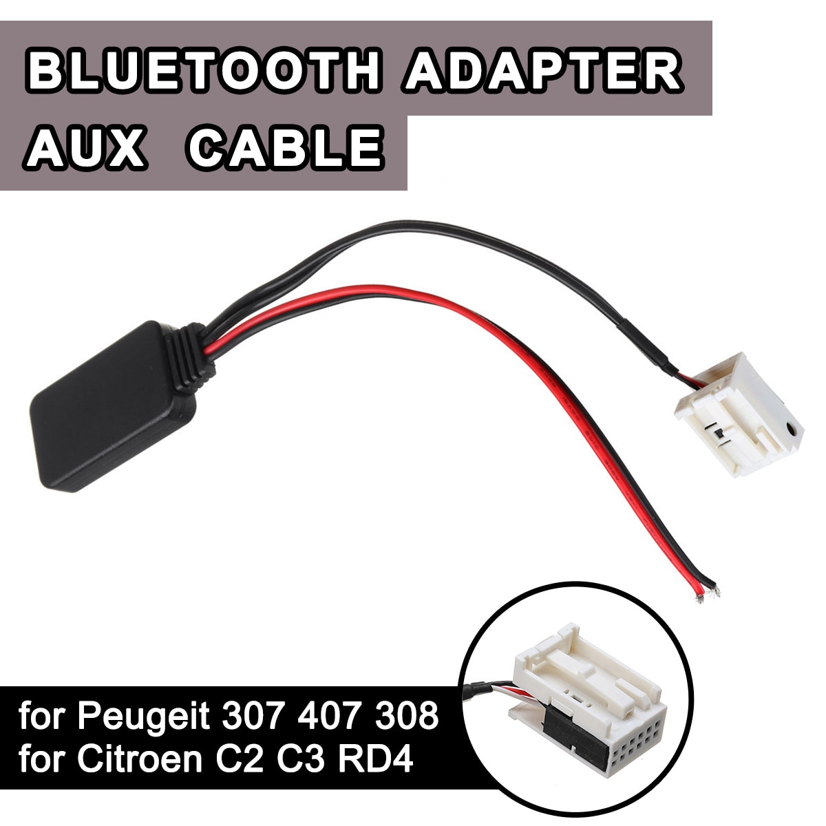 Module bluetooth sans fil Peugeot 207 307 407 | 12Pin, pour Citroen C2 C3 RD4, adaptateur de câble Aux