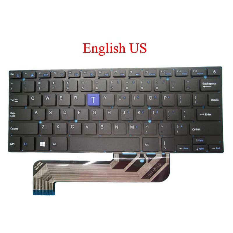 Teclado para ordenador portátil, para Irbis NB44, XK-HS002, MB27716023, Arabia, italiano, español, inglés, negro, sin marco, US SP IT AR,