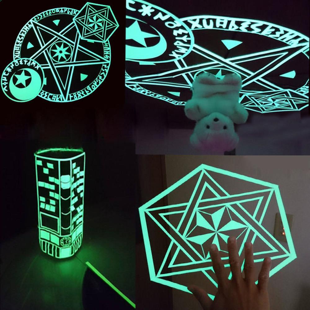Ruban adhésif Fluorescent lumineux, 1.5cm x 1m, avertissement, brille dans la nuit, décoration de sécurité pour la maison