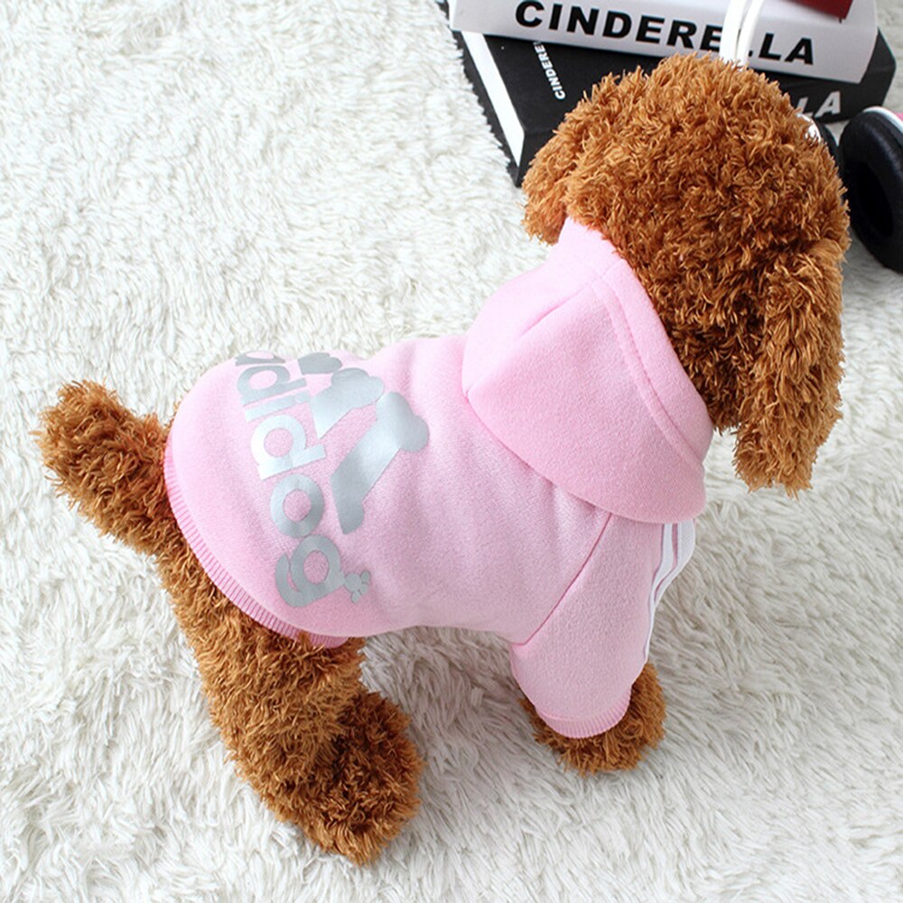 Perro Sudadera con capucha de invierno Ropa para perros abrigo Chaqueta de algodón Ropa Perro Bulldog francés Ropa para perros mascotas Ropa