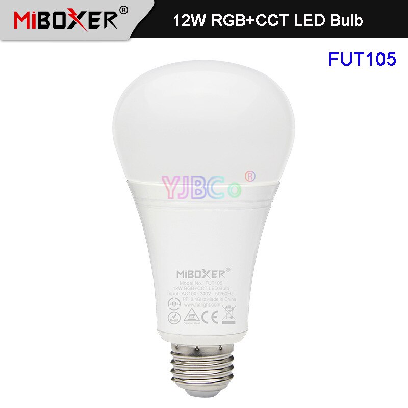 Miboxer E27 12W Rgb + Cct Led Lamp FUT105 AC110V 220V Indoor Lamp Licht 2.4G Remote Smartphone app Controle