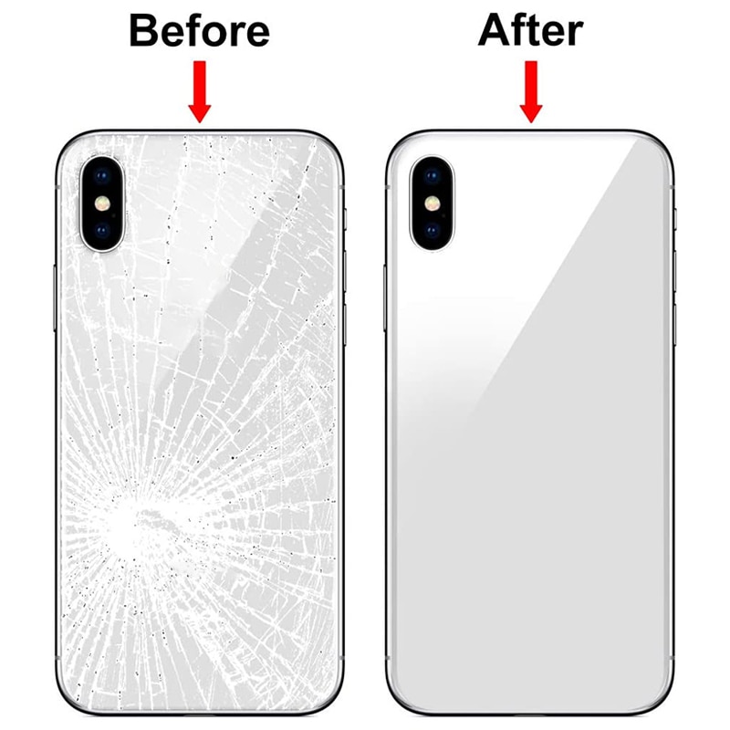 Stort hul bagpå glas til iphone x xs xs max batteridæksel bagside glas reservedele aaaa++++