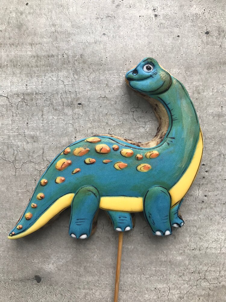 Keniao brontosaurus kakskärare  - 11 x 10 cm -  dinosaurie kex och fondant skärare - rostfritt stål