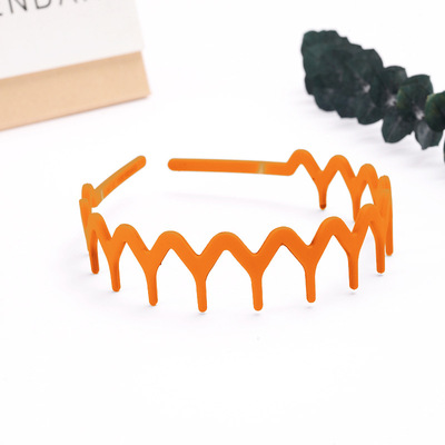 Semplice ondulato satinato Morandi colore selvaggio seghettato pressa capelli forcina bene trucco lavaggio fascia: Rosso