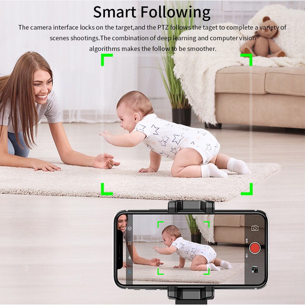 Tishric Gimbal Selfie Stok Statief/Bluetooth Rotatie Gezicht Camera Telefoon Houder/Stand Voor Smartphone 360 Object Tracking Houder