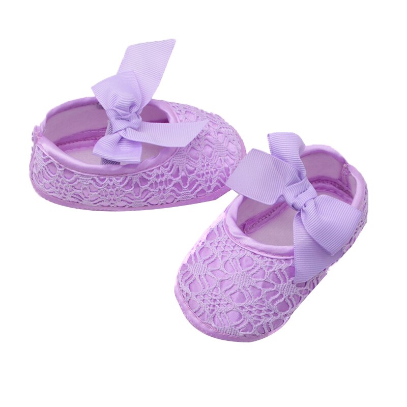 Cotton Lace Baby Girl Shoes Toddler Soft Sole Anti-slip Baby Shoes for Girls Big Bow Princess Shoes for Birthday Party