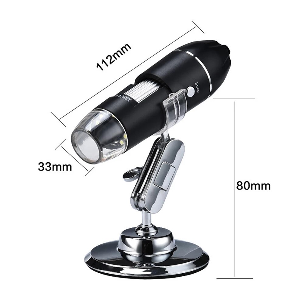 1600X Usb Digitale Microscoop Camera Endoscoop 8LED Vergrootglas Met Standaard