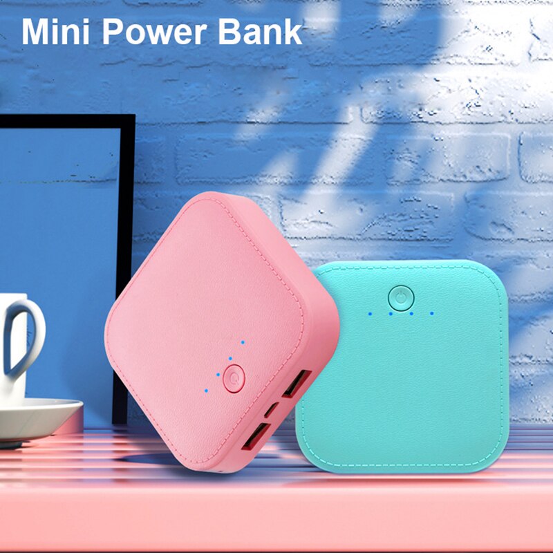 Mini banco de energía de 10000mAh, doble salida USB, batería externa, Powerbank para iPhone, Android, Samsung, Huawei, teléfono móvil