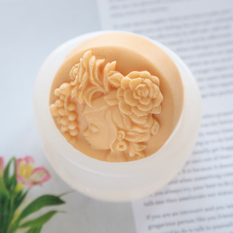 Beauty Girl Flower Fairy Handmade Soap Silicone Mold DIY Chocolate Cake Mold Bathroom Supplies Soap Making Set Cake Decors: F