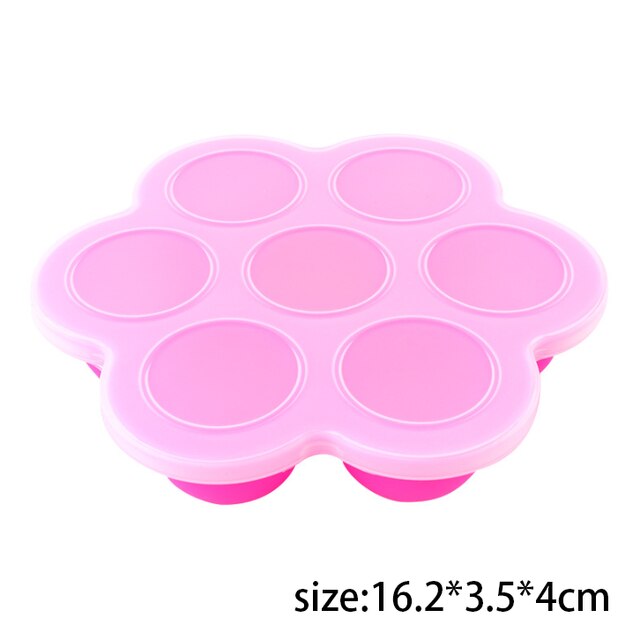 Multifuncional segurança silicone bebê infantil flor treliça alimentos frutas leite recipiente de armazenamento freezer bandeja copo bolo molde: 4