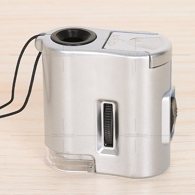 60x bærbare multifunktionelle mikroskop mini lommelup med led lys seddel kontrol miniature mikroskop