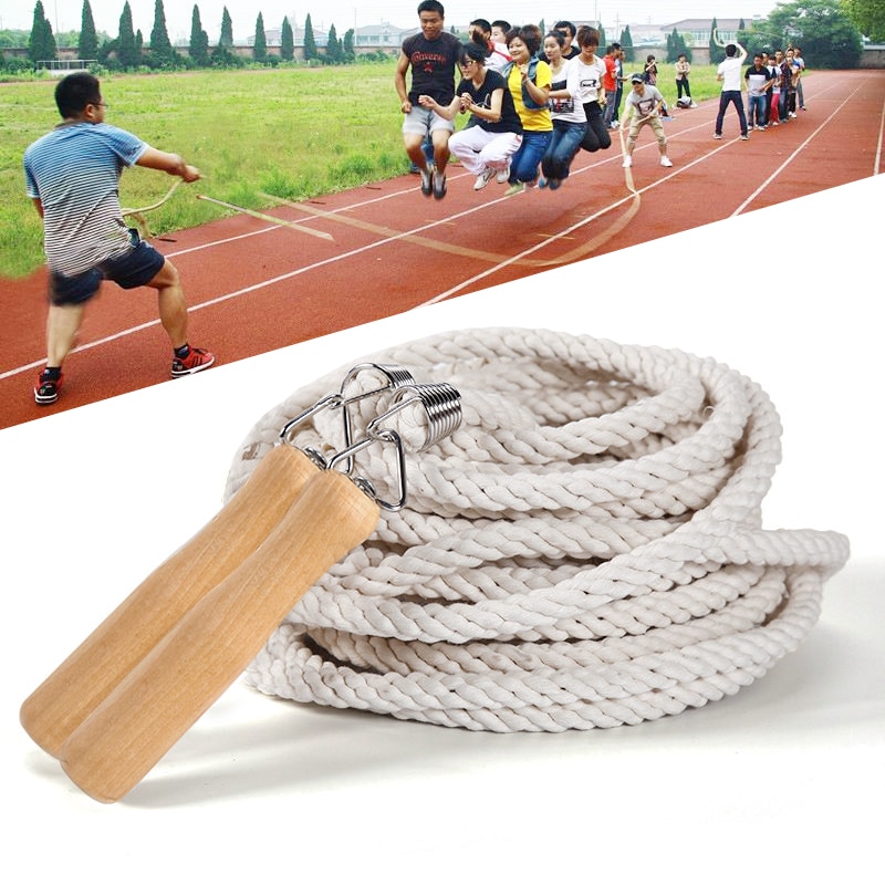 3-20m punho de madeira pular corda adulto esportes ao ar livre fitness formação pular corda multi-pessoa grupo pular corda equipamentos