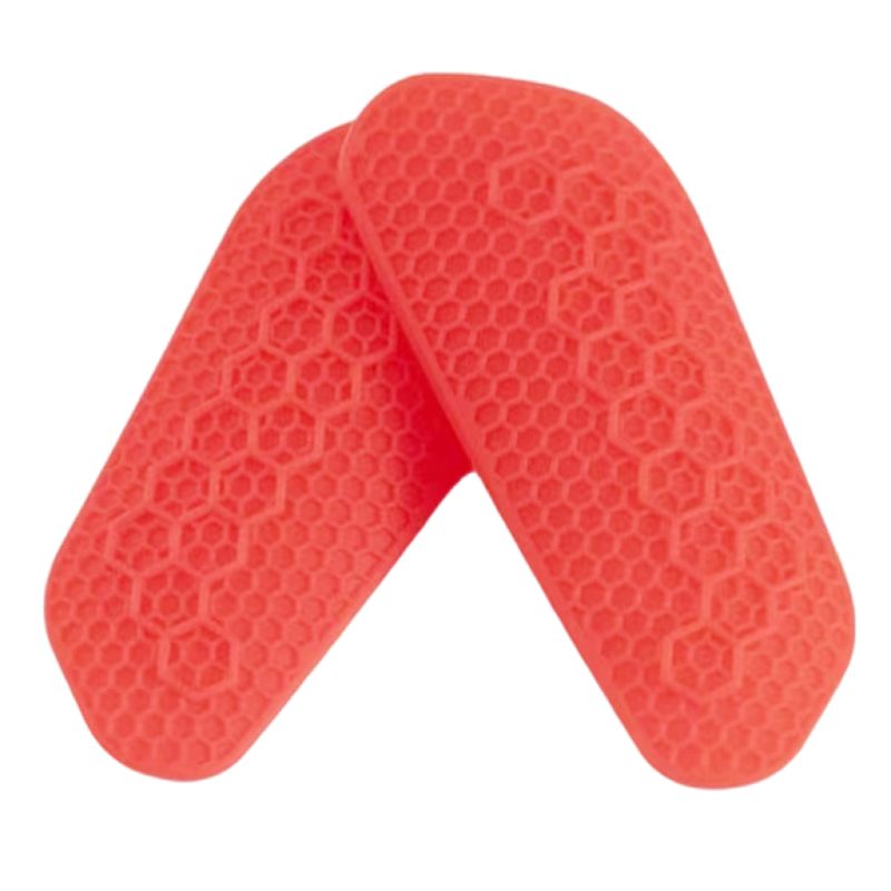 1 Pair Unisex Silicone Leg Protectors Shock Absorption Football Rugby Skiing Sports Shin Pads Football: Red