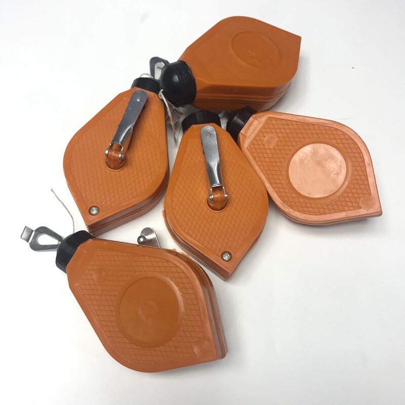 Classic Chalk Reel Marking Tool Red Cartridge, Chalk Box with 5 Meters Chalk Line &amp; Integrated Handle Release