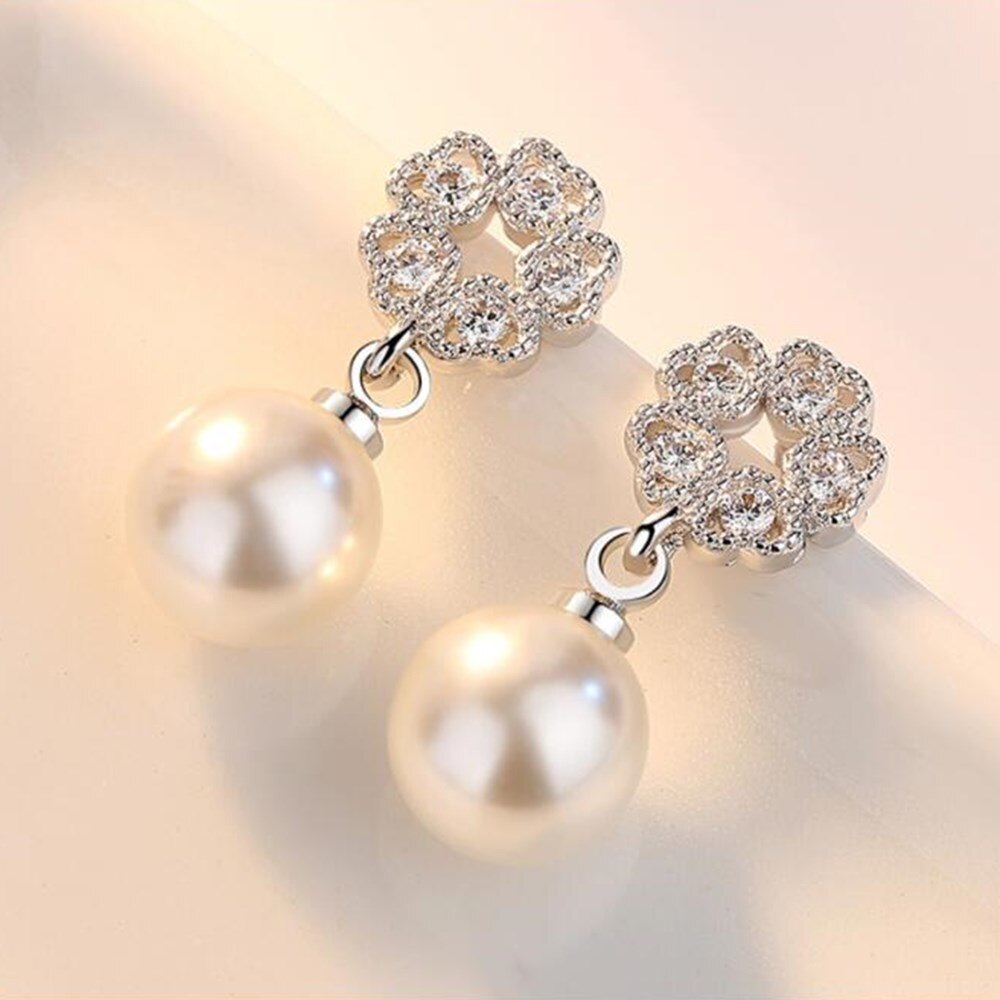 925 Sterling Zilveren Oorbellen - Retro Bloemen Hol Lang Tassel - Dames Jubileum Sieraden